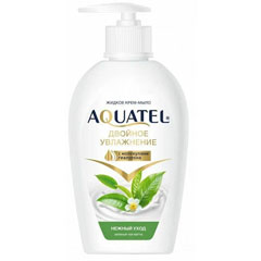 Мыло жидкое "AQUATEL" зеленый чай матча 280 мл.(10)