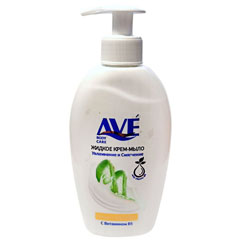 Мыло жидкое "AVE" крем алоэ вера и молоко 300 гр.(12)