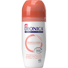 Дезодорант ролик антиперспирант "DEONICA" легкость пудры 50 мл./11-491/,(6)