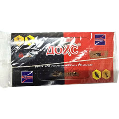 Средство от насекомых "ДОХС КЛЕЕЛОВ" липкая пластина для отлова тараканов и муравьев 1 шт./ в запайке 5 шт./(100)