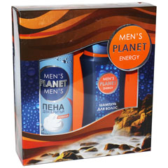Набор подарочный "MEN`S PLANET ENERGY" мужской (пена для бритья 200 мл. + шампунь 250 мл. ) 1 шт.(7)