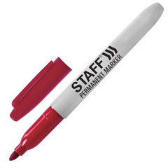 Маркер "STAFF EVERYDAY" перманентный 2мм красный 1 шт /в запайке 12 шт/.(12)