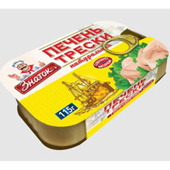 Печень трески "ЗНАТОК" натуральная (куски) ключ ж/б 115 гр.(12)