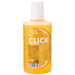 Жидкость для снятия лака "CLICK" без ацетона лимон 100 мл.(35)