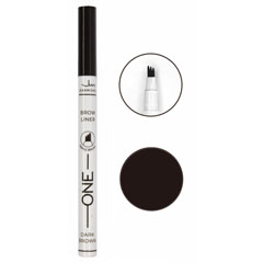 Подводка для бровей "JEANMISHEL" фломастер тон 03 темно-коричневый с эффектом микроблейдинга 1 шт.(24)