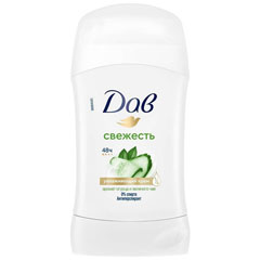 Дезодорант стик антиперспирант "DOVE" прикосновение свежести огурец/ зеленый чай 40 мл.(6)