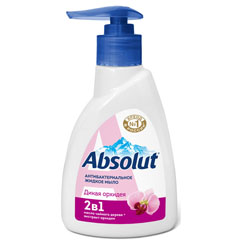 Мыло жидкое "ABSOLUT CREAM" 2 в 1 антибактериальное дикая орхидея 250 мл.(10)