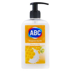 Мыло жидкое "ABC" мед & молоко 400 мл.(12)