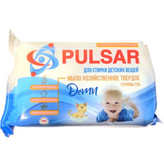 Мыло хозяйственное "PULSAR" 72% для стирки детских вещей 180 гр.(36)