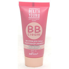 Крем тональный "BIELITA YOUNG" ВВ тон универсальный для лица 30 мл.(15)
