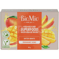 Мыло туалетное "BIO MIO" манго 90 гр.(24)