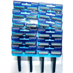 Бритвенный станок "DORCO" одноразовый мужской с 2 лезвиями, увлажняющая полоска 1 шт ( на карте 24 шт).(240)