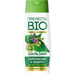 Бальзам для волос "ПРЕЛЕСТЬ" био укрепление и защита с экстрактом крапивы 250 мл./21-088(6)