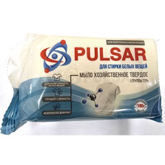 Мыло хозяйственное "PULSAR" 72% для стирки белых вещей 180 гр.(36)