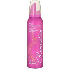 Мусс для волос "РОМАНТИКА" очень сильной фиксации с В-каротином 145 мл.(24)