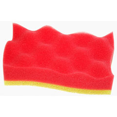 Губка для тела "МИСТЕР БУЛЬК" с массажным слоем волна 1 шт.(40)