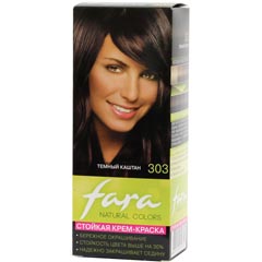 Краска для волос "FARA NATURAL COLORS" 303 темный каштан 1 шт.(6)