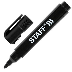 Маркер "STAFF" перманентный 3мм черный 1 шт /в запайке 10 шт/.(10)
