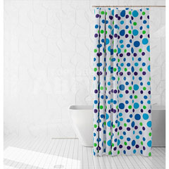 Штора для ванны "HAUS FRAU" горох цвет микс 180*180 см.(24)