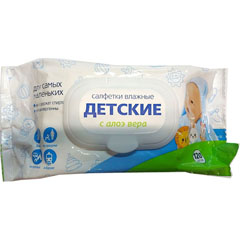 Салфетки влажные "СВ" детские с алоэ вера 120 шт.(20)