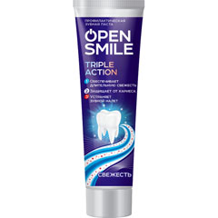 Зубная паста "OPEN SMILE" Triple Action свежесть 50 мл.(36)