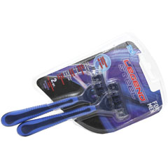 Бритвенный станок "LEGEND STEEL" одноразовый X-301L с 3 лезвиями прорезная ручка плавающая головка 2 шт.(72)