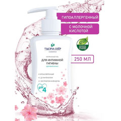 Гель для интимной гигиены "ТЫСЯЧА ОЗЕР" с Д-пантенолом и календулой 250 мл.(16)