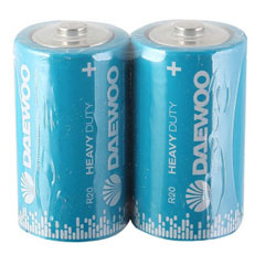Элемент питания "DAEWOO HEAVY DUTY" солевые R20 2 шт.(1)