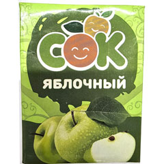Сок  "ЯБЛОЧНЫЙ" ГОСТ осветленный восстановленный тетра-пак 0,2 л.(27)