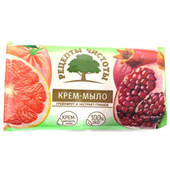 Мыло-крем "РЕЦЕПТЫ ЧИСТОТЫ" грейпфрут и экстракт граната 100 гр.(96)