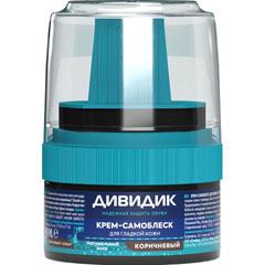 Крем-блеск для обуви "ДИВИДИК" банка коричневый 55 мл./29-130/(48)