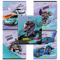 Тетрадь общая "BRAUBERG" Race скоба А5 в клетку  48 л.(10)