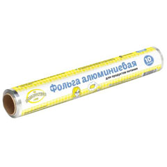 Фольга  "ПОМОЩНИЦА" алюминиевая 9 мкм. 10 м. 1 шт.(30)