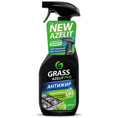 Чистящее средство для кухни "GRASS AZELIT PRO" антижир курок (черный) 600 мл.(8)