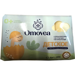 Мыло туалетное "OMOVEA" детское динозавр желтый 4*100 гр.(16)
