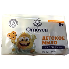 Мыло туалетное "OMOVEA" детское календула 4*100 гр.(16)