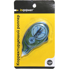 Корректор канцелярский "IN ФОРМАТ" лента в роллере 5мм*8 м.(12)